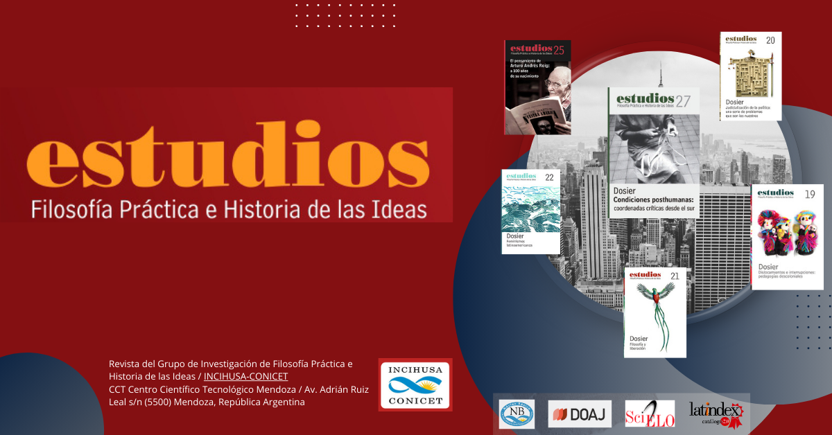 ESTUDIOS de Filosofía Práctica e Historia de las Ideas / ISSN 1851-9490